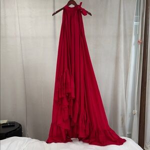 Elegant Red Maxi Dress